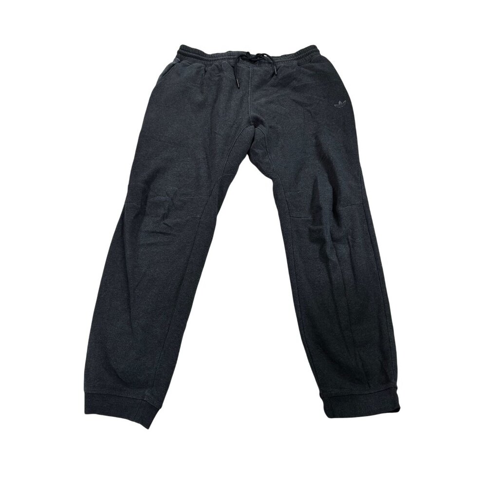 Adidas Mens Black/Grey  XL Sweatpants With Drawstring Waist & Elastic Cuffs